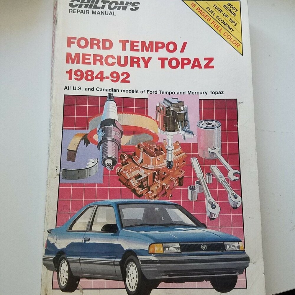 Book 1984 - 92 Chilton's Ford Tempo Mercury Topaz Repair Manual #8317